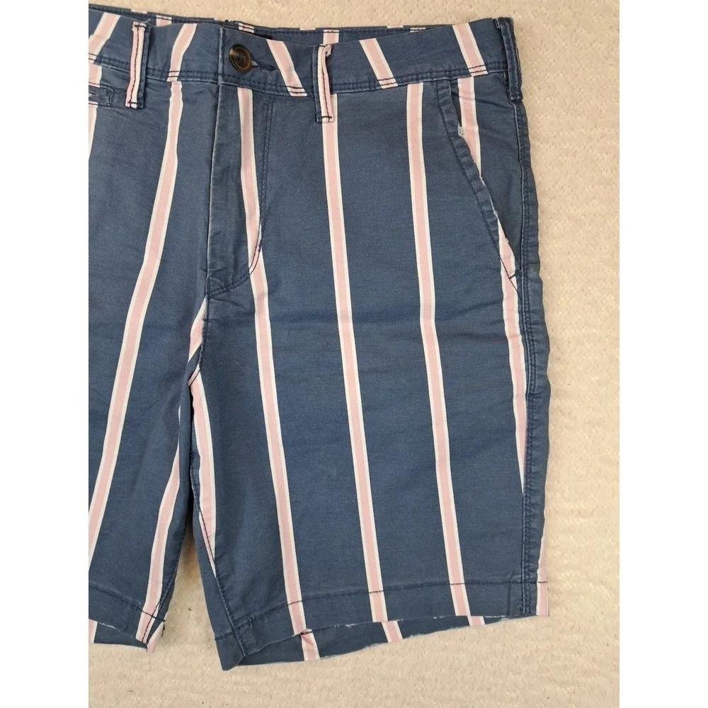 American Eagle Stripied Shorts Mens Size 32 Slim Fit Flat Front‎
